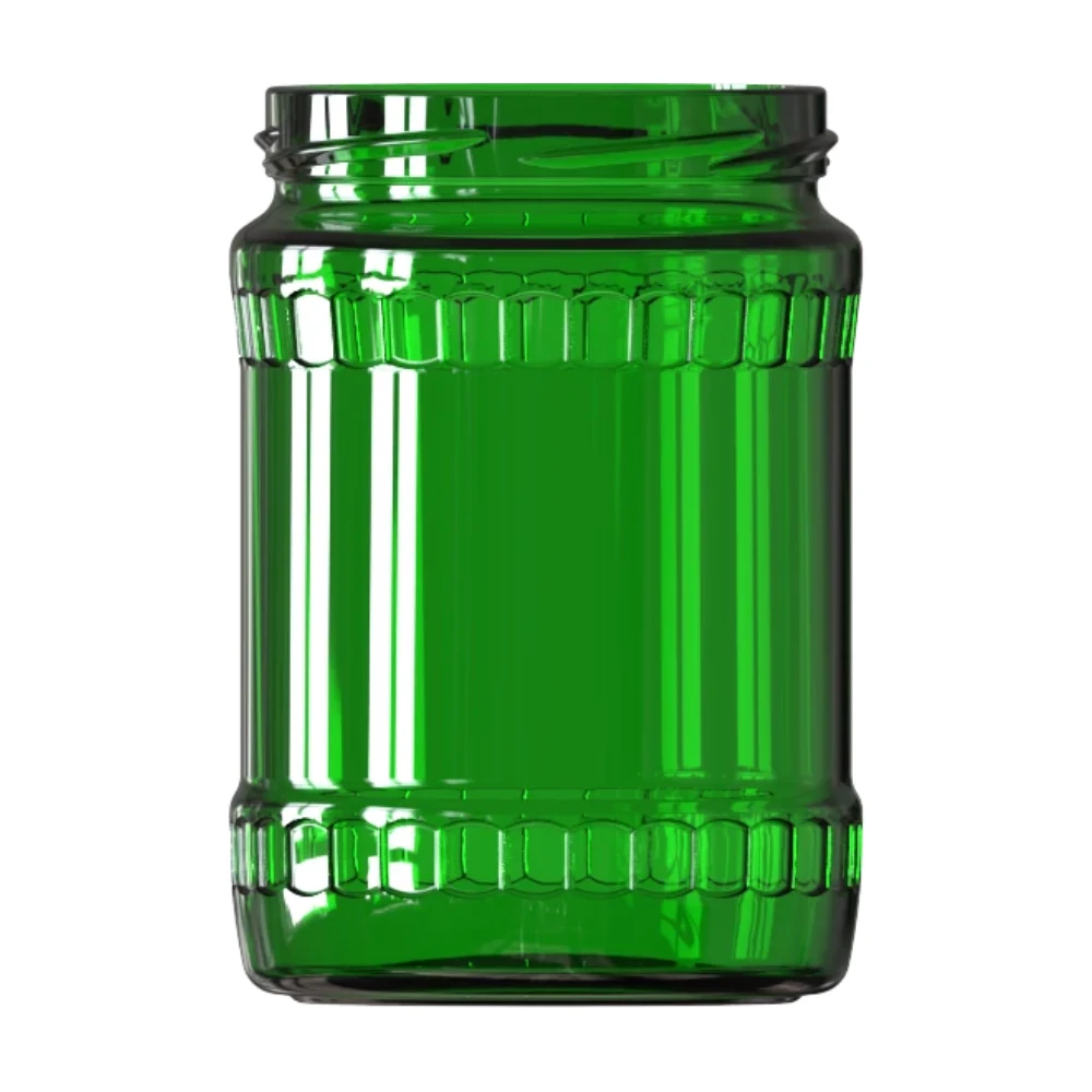 580 ml Faceted Glass Jar (AG-1-7300-580-82-01)
