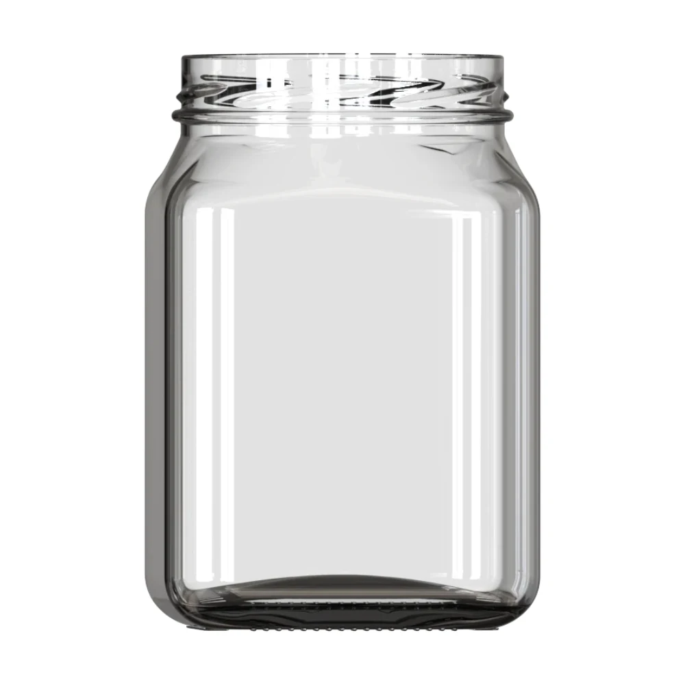 1,600 ml Square Glass Jar (AG-1-7400-1600-100)