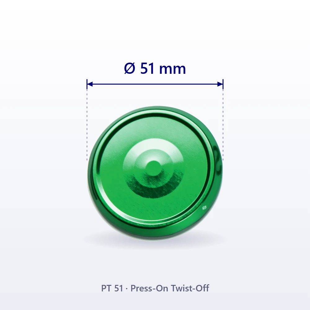 PT Press-On Twist-Off Cap PT51, 51 mm diameter