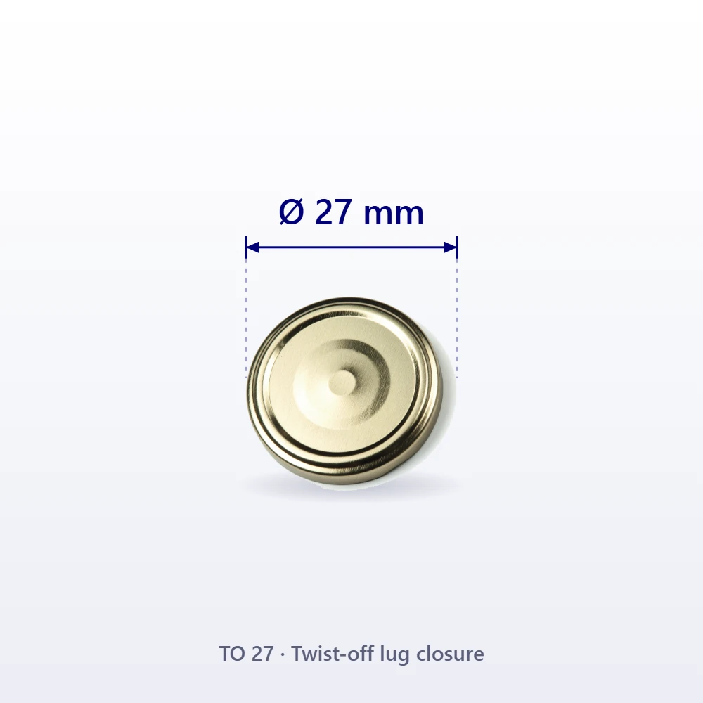 Twist-Off Cap TO27, 27 mm diameter