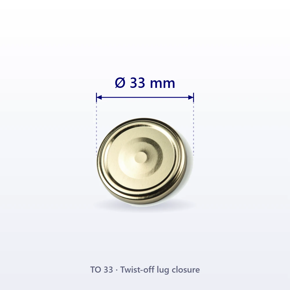 Twist-Off Cap TO33, 33 mm diameter