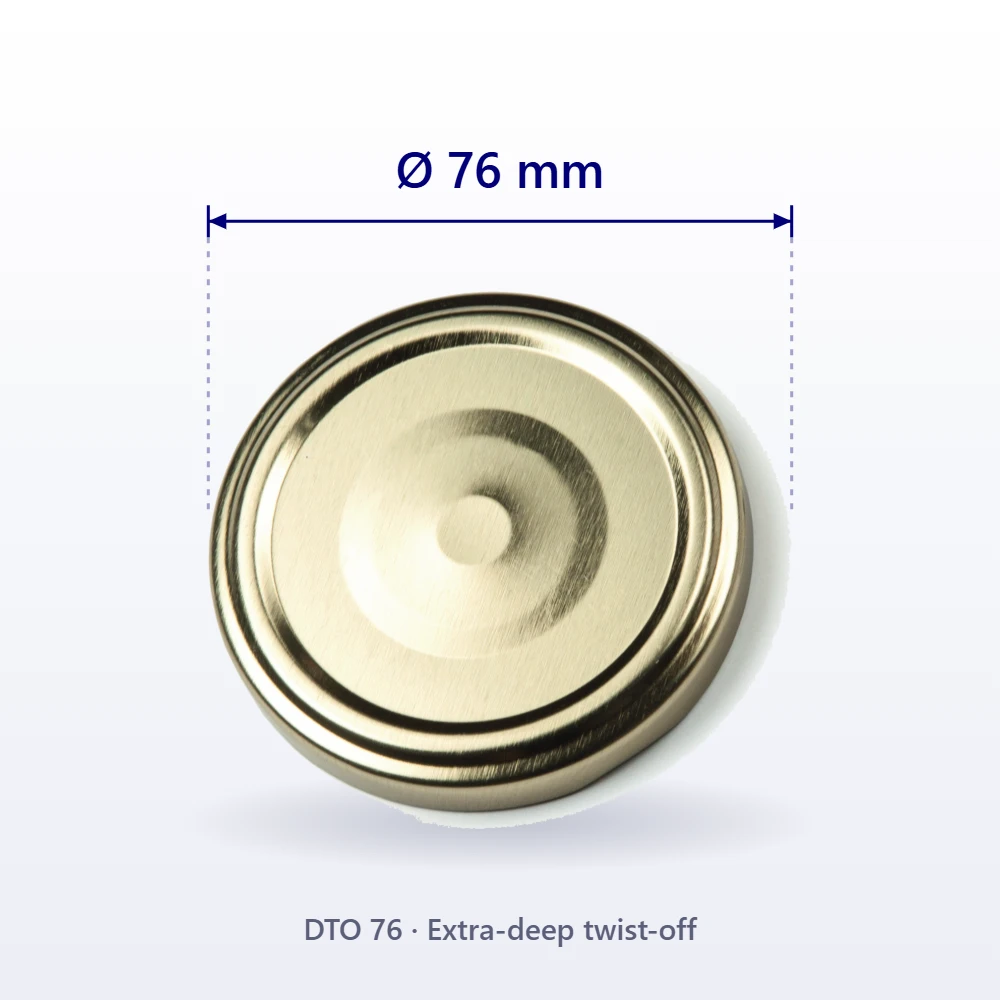 Extra-Deep Twist-Off Cap TO76, 76 mm diameter